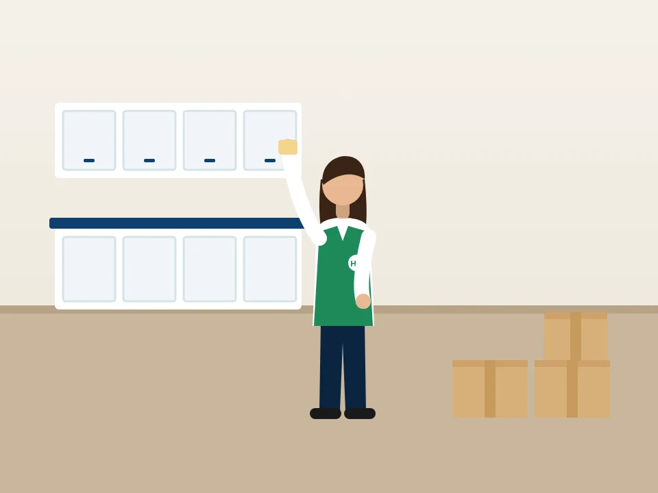 Illustration of a move-in clean: wiping kitchen cabinets before the boxes are unpacked in Castle Hill & Soundview, New York