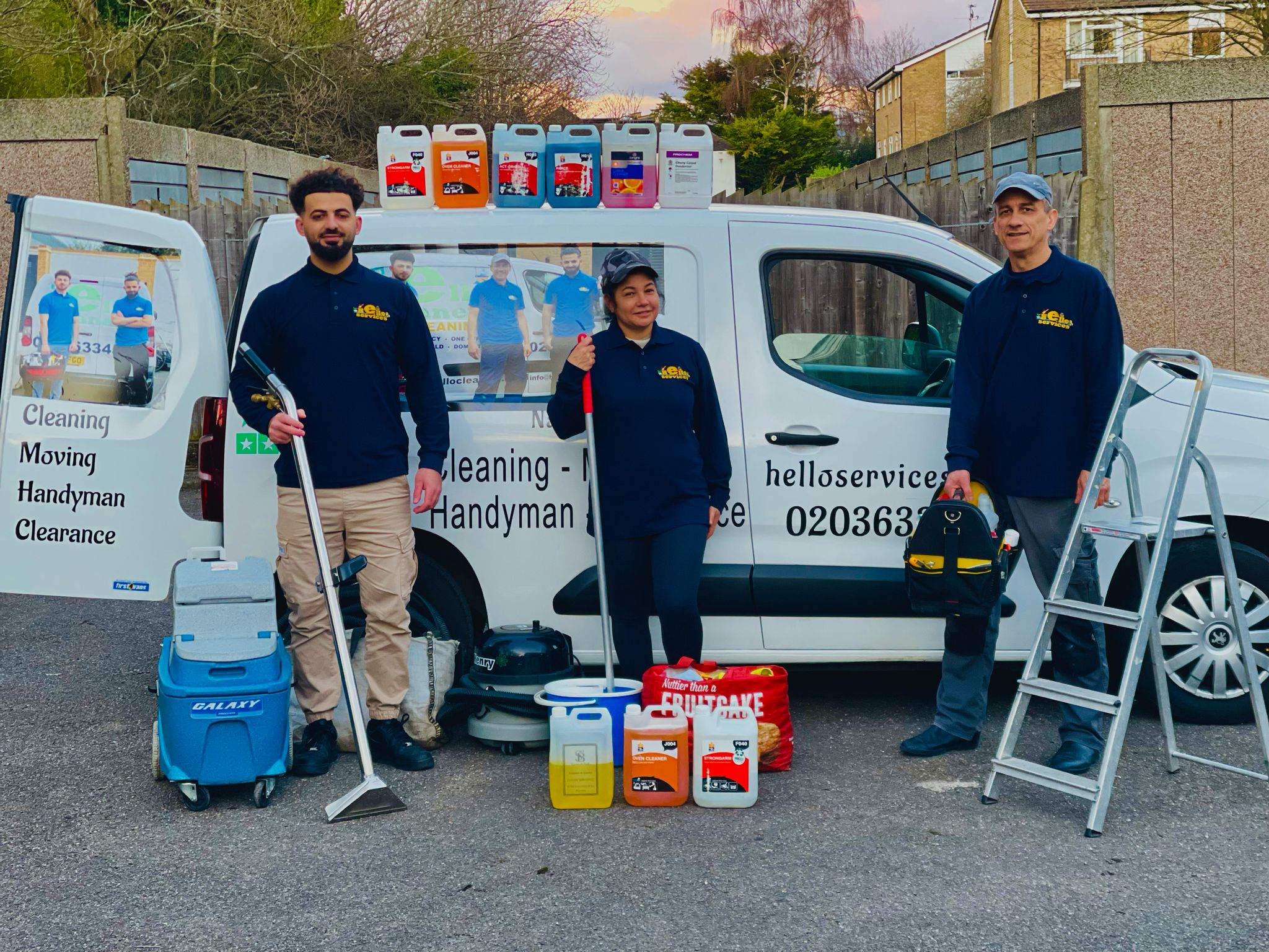 Home and office cleaning team
